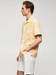 100% cotton Hawaiian-print shirt