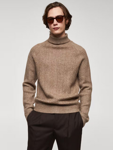 Twisted turtleneck sweater