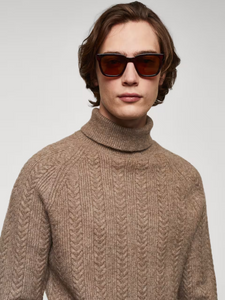 Twisted turtleneck sweater