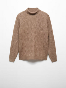 Twisted turtleneck sweater