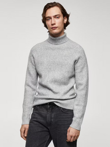 Twisted turtleneck sweater