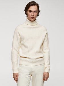 Twisted turtleneck sweater