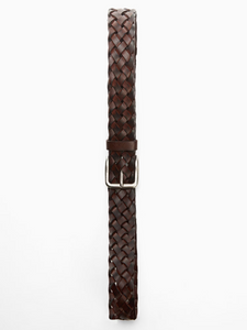 Braided leather belt