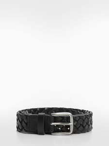 Braided leather belt