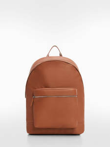 Leather effect backpack