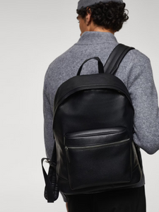 Leather effect backpack