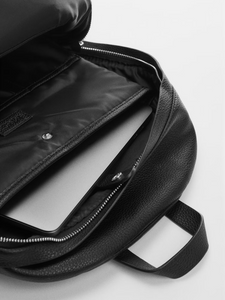 Leather effect backpack