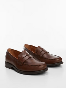 Leather penny loafers