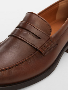 Leather penny loafers