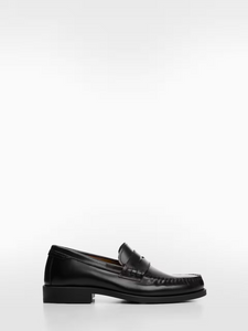 Leather penny loafers