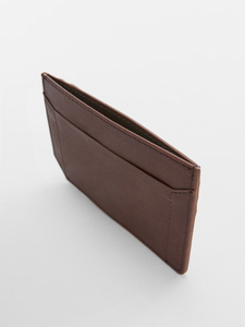 Anti-contactless leather-effect card holder