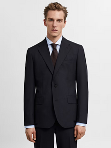 100% virgin wool suit blazer