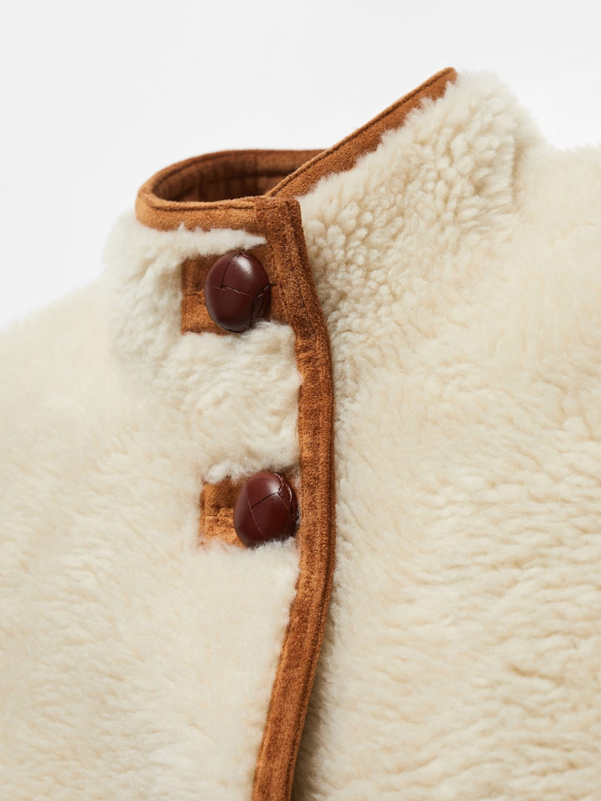 Reversible shearling vest