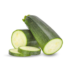 Zucchini With Slice Isolated