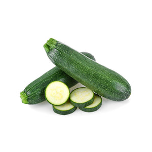 Zucchini With Slice Isolated