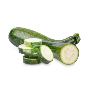 Zucchini With Slice Isolated